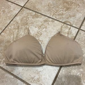 Nude bra with clear straps